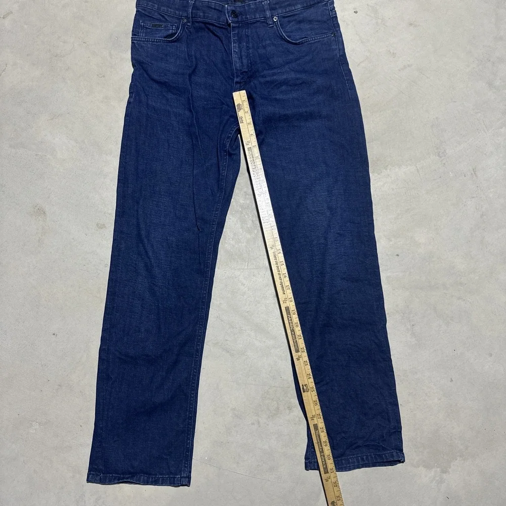 Hugo BOSS Men's SZ 34x30 Jeans Blue Italian Candiani Denim Stretch Slim Fit